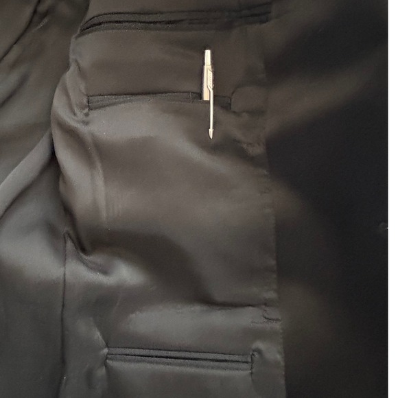 Jos A Bank Tuxedo Traveler Suit Wool Black Shawl Collar Formal 41R - Picture 5 of 16